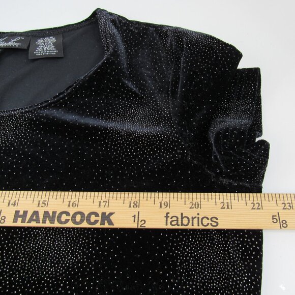 Kathie Lee Collection Women's Black sparkle Sleeveless Knee Length Dress Size XL - Picture 5 of 9